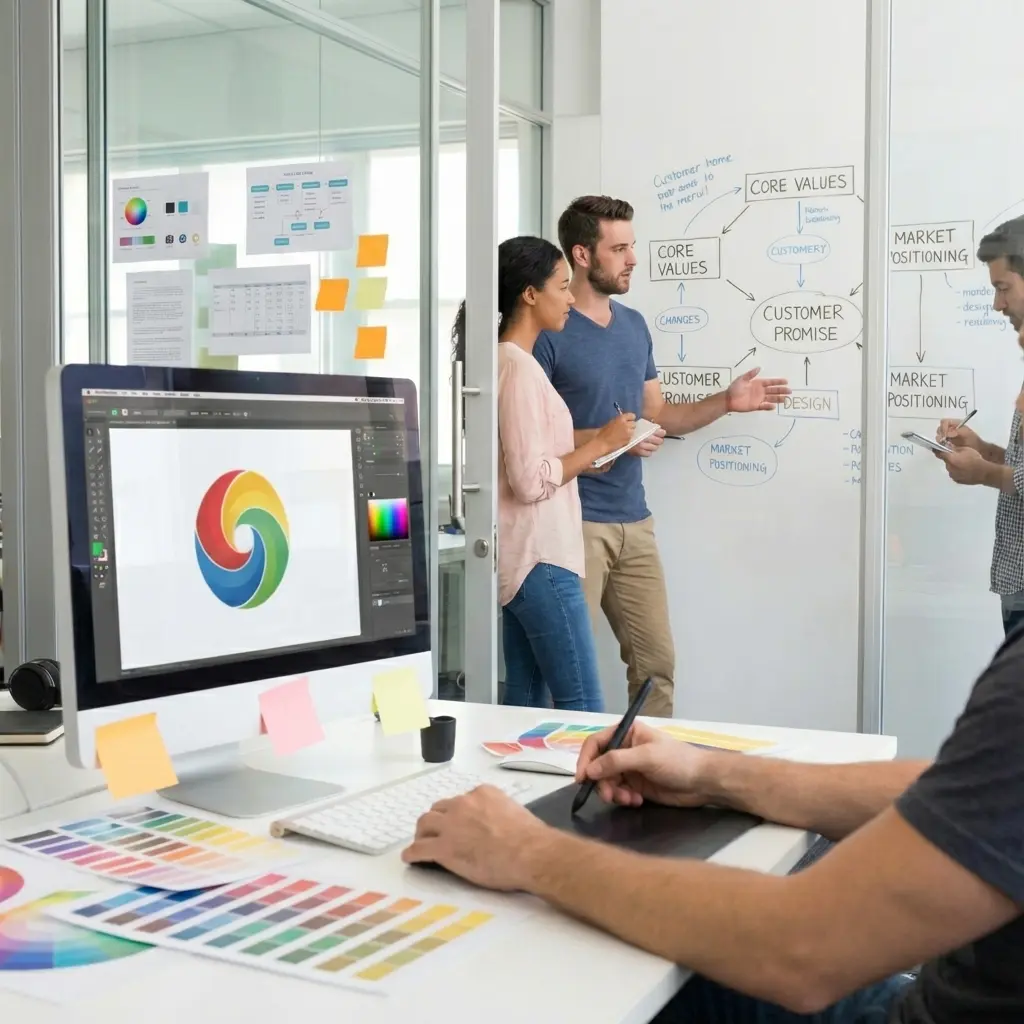 Identidad de marca estratégica: diferencia entre logotipo y posicionamiento de mercado